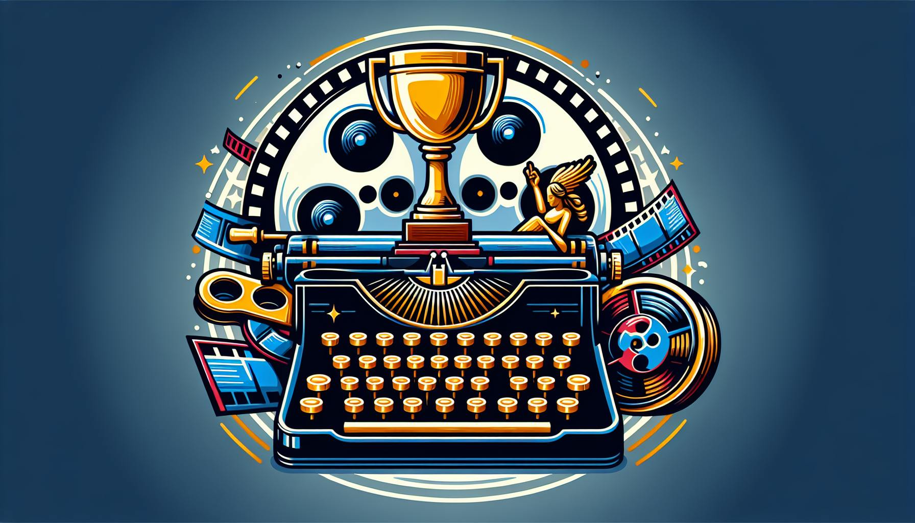 Here's a DALL-E prompt for an image related to that article:nnA stylized illustration of a typewriter with film reels and a golden Oscar statuette, symbolizing Aaron Sorkin's screenwriting expertise and achievementsnnThis prompt aims to create an image that captures the essence of Aaron Sorkin's screenwriting MasterClass while highlighting his Oscar-winning status. The typewriter represents the craft of writing, the film reels nod to the screenwriting and film industry, and the Oscar statuette symbolizes Sorkin's acclaimed status in the field.