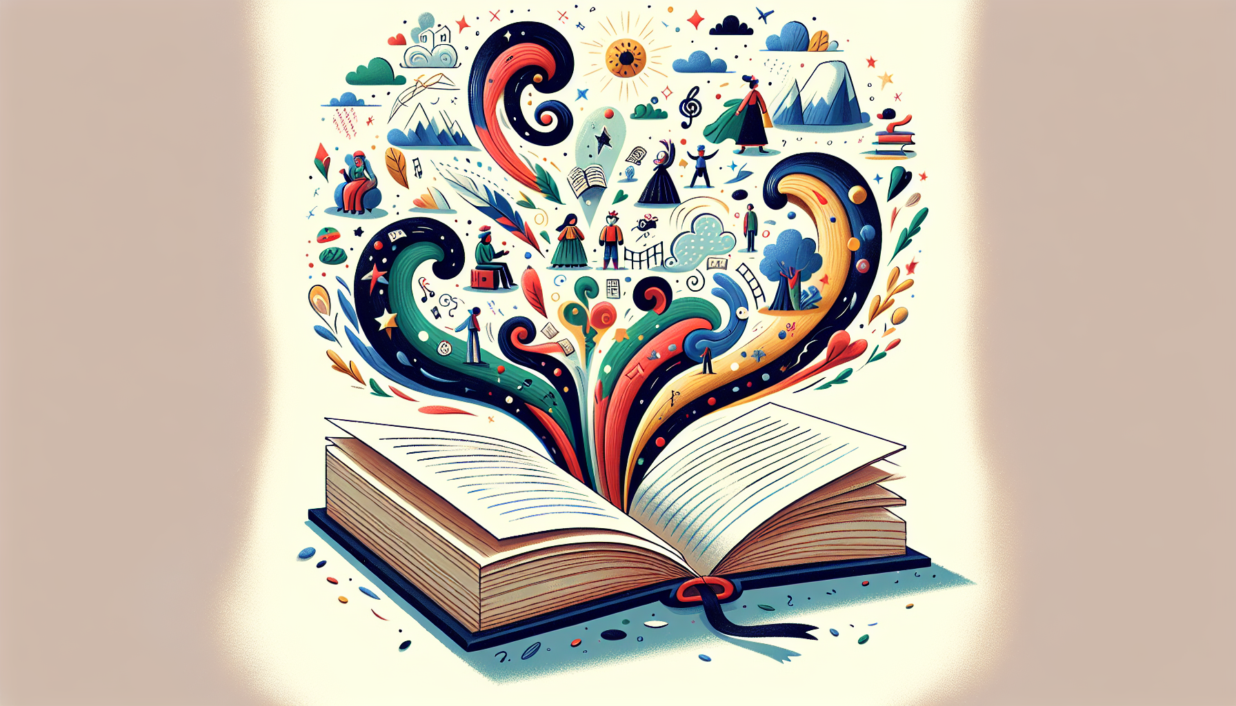 Here's a DALL-E prompt for an image related to this article:nnA whimsical illustration of an open book with pages transforming into various story elements - characters, plot twists, and settings - emerging and intertwining in a creative swirl above the book, symbolizing the art of storytelling and writing principles.